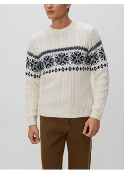 Reserved - Sweter z warkoczowym splotem - złamana biel ze sklepu Reserved w kategorii Swetry męskie - zdjęcie 187667550