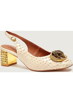 Kurt Geiger Skórzane czółenka na słupku CHELSEA BLOCK SLIN ze sklepu Gomez Fashion Store w kategorii Czółenka - zdjęcie 187667903