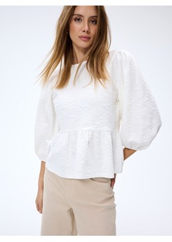 Mohito - Bluzka z bufiastym rękawem - kremowy ze sklepu Mohito w kategorii Bluzki damskie - zdjęcie 187669010