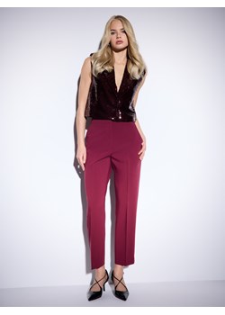 Mohito - Spodnie z prostą nogawką - kasztanowy ze sklepu Mohito w kategorii Spodnie damskie - zdjęcie 187669321