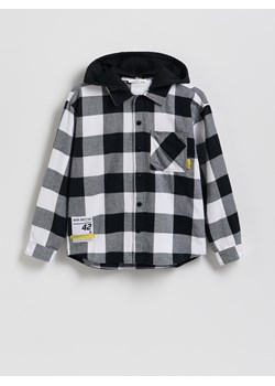 Reserved - Koszula oversize w kratę - czarny ze sklepu Reserved w kategorii Koszule chłopięce - zdjęcie 187669403