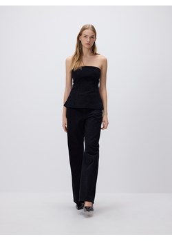 Reserved - Jeansy wide leg ze strasem - czarny ze sklepu Reserved w kategorii Jeansy damskie - zdjęcie 187669473