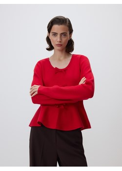 Reserved - Sweter z kokardkami - czerwony ze sklepu Reserved w kategorii Swetry damskie - zdjęcie 187669644