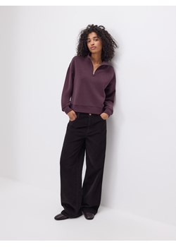 Reserved - Bluza z zamkiem - ciemnofioletowy ze sklepu Reserved w kategorii Bluzy damskie - zdjęcie 187669673