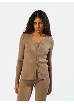 Rodier Wełniany kardigan w kolorze jasnobrązowym ze sklepu Limango Polska w kategorii Swetry damskie - zdjęcie 187669883
