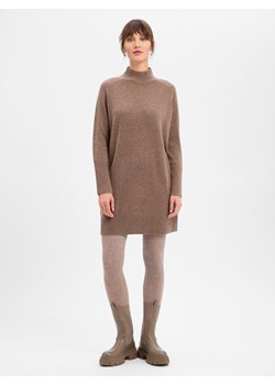 Marie Lund Sukienka damska Kobiety Wełna brązowy marmurkowy ze sklepu vangraaf w kategorii Sukienki - zdjęcie 187670563