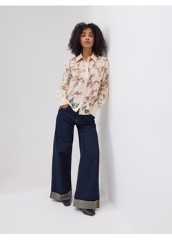 Reserved - Koszula z wiskozą - beżowy ze sklepu Reserved w kategorii Bluzki damskie - zdjęcie 187670692