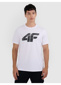 Męski t-shirt z nadrukiem 4F 4FRMM00TTSHM3251 - biały ze sklepu Sportstylestory.com w kategorii T-shirty męskie - zdjęcie 187671540