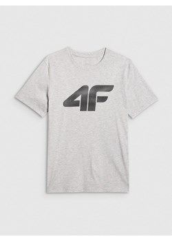 Męski t-shirt z nadrukiem 4F 4FRMM00TTSHM3251 - szary ze sklepu Sportstylestory.com w kategorii T-shirty męskie - zdjęcie 187671553