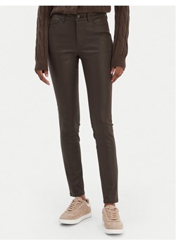 Vero Moda Spodnie z imitacji skóry Flash 10314591 Brązowy Skinny Fit ze sklepu MODIVO w kategorii Spodnie damskie - zdjęcie 187673302