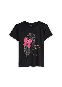 GATE Bawełniana koszulka z nadrukiem 8Y ze sklepu gateshop w kategorii Bluzki dziewczęce - zdjęcie 187673901
