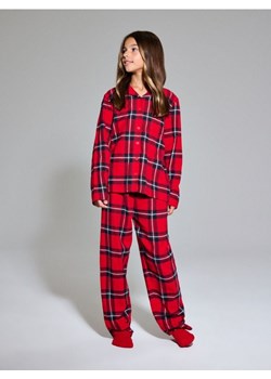 Sinsay - Piżama flanelowa w kratę - czerwony ze sklepu Sinsay w kategorii Piżamy dziecięce - zdjęcie 187674690