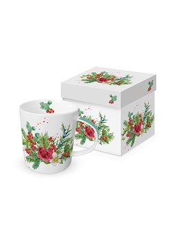 ppd Kubek jumbo &quot;Flora Christmas&quot; w kolorze zielonym ze wzorem - 350 ml ze sklepu Limango Polska w kategorii Naczynia - zdjęcie 187674760