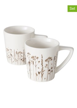 Boltze Kubki (2 szt.) &quot;Kamina&quot; w kolorze biało-jasnobrązowym - 300 ml ze sklepu Limango Polska w kategorii Naczynia - zdjęcie 187674794