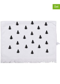 Clayre &amp; Eef Ręczniki (2 szt.) w kolorze biało-czarnym dla gości - 66 x 40 cm ze sklepu Limango Polska w kategorii Ręczniki - zdjęcie 187674851