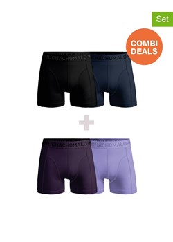 Muchachomalo Bokserki (4 pary) w kolorze czarnym, fioletowym i granatowym ze sklepu Limango Polska w kategorii Majtki męskie - zdjęcie 187674923