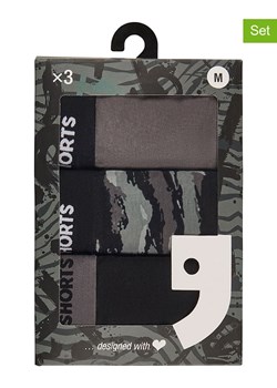 Happy Shorts Bokserki (3 pary) w kolorze czarno-brązowym ze sklepu Limango Polska w kategorii Piżamy męskie - zdjęcie 187675013