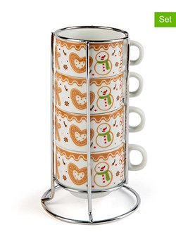 Trendy Kitchen by EXCÉLSA 5-częściowy zestaw &quot;Wonderful Ginger&quot; w kolorze biało-jasnobrązowym do kawy ze sklepu Limango Polska w kategorii Dzbanki i zaparzacze - zdjęcie 187675072