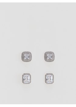 Reserved - Zestaw kolczyków z cyrkoniami - srebrny ze sklepu Reserved w kategorii Kolczyki - zdjęcie 187676251