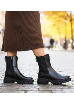 Czarne wysokie botki damskie sztyblety /K3-2 H2 18549 W18-45/ ze sklepu Pantofelek24.pl w kategorii Botki - zdjęcie 187676282