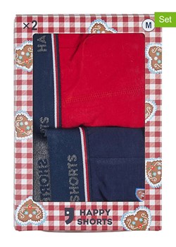 Happy Shorts Bokserki (2 pary) &quot;Oktoberfest&quot; w kolorze granatowo-czerwonym ze sklepu Limango Polska w kategorii Majtki męskie - zdjęcie 187676333