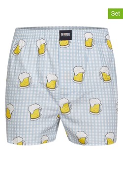 Happy Shorts Bokserki (3 pary) w kolorze granatowo-błękitnym ze sklepu Limango Polska w kategorii Majtki męskie - zdjęcie 187676411