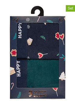 Happy Shorts Bokserki (2 pary) w kolorze granatowo-morskim ze sklepu Limango Polska w kategorii Majtki męskie - zdjęcie 187676870