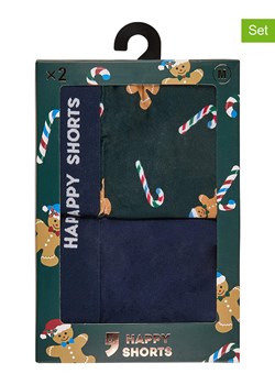 Happy Shorts Bokserki (2 pary) w kolorze szmaragdowo-granatowym ze sklepu Limango Polska w kategorii Majtki męskie - zdjęcie 187676873