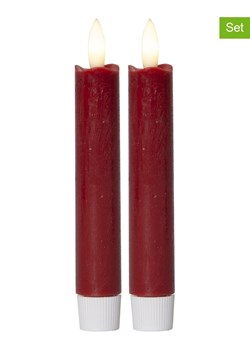 STAR Trading Świece LED (2 szt.) &quot;Flamme&quot; w kolorze czerwonym - wys. 15 cm ze sklepu Limango Polska w kategorii Świece i dyfuzory - zdjęcie 187676900