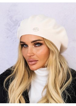 BERET DAMSKI Z BROSZKĄ- EKRI ze sklepu olika.com.pl w kategorii Czapki zimowe damskie - zdjęcie 187677551