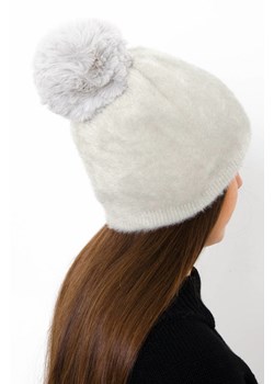 SZARA CZAPKA ALPAKA Z POMPONEM ze sklepu olika.com.pl w kategorii Czapki zimowe damskie - zdjęcie 187677610