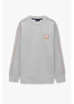 BLUZA TENNIS CLUB 106 Z OKRĄGŁYM DEKOLTEM SZARA Z WISKOZĄ ze sklepu Recman w kategorii Bluzy męskie - zdjęcie 187677672