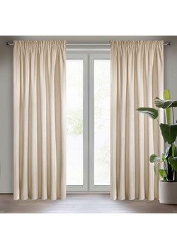 ZASŁONA GOTOWA VILLA NA TAŚMIE 140 X 270 CM BEŻOWY ze sklepu lenaodniemowlakadoszkolniaka.pl w kategorii Zasłony - zdjęcie 187677984