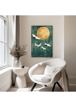 Orangewallz Druk artystyczny &quot;Cranes at Night&quot; w ramce ze sklepu Limango Polska w kategorii Obrazy - zdjęcie 187678602