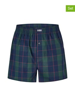 Happy Shorts Bokserki (3 pary) w kolorze granatowo-ciemnozielono-błękitnym ze sklepu Limango Polska w kategorii Majtki męskie - zdjęcie 187678711