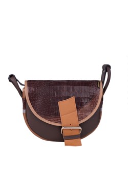 brązowa torebka damska listonoszka skórzana na ramię Freshman Mini ze sklepu Słoń Torbalski w kategorii Listonoszki - zdjęcie 187680052