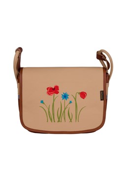 brązowa torebka damska skórzana listonoszka z haftem Pola ze sklepu Słoń Torbalski w kategorii Listonoszki - zdjęcie 187680053