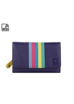portfel skórzany z kolorowymi paskami ze sklepu Słoń Torbalski w kategorii Portfele damskie - zdjęcie 187680082
