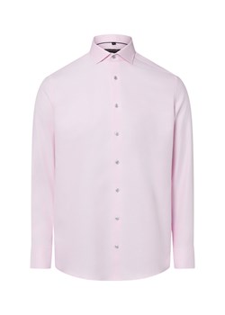 Finshley & Harding Męska koszula non-iron Mężczyźni Modern Fit Bawełna różowy wypukły wzór tkaniny ze sklepu vangraaf w kategorii Koszule męskie - zdjęcie 187680172