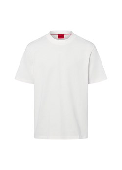 HUGO Koszulka męska - Dapolino Mężczyźni Bawełna écru jednolity ze sklepu vangraaf w kategorii T-shirty męskie - zdjęcie 187680181