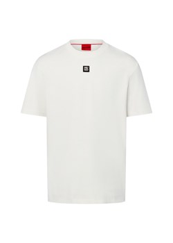 HUGO Koszulka męska - Dalile Mężczyźni Bawełna biały jednolity ze sklepu vangraaf w kategorii T-shirty męskie - zdjęcie 187680183
