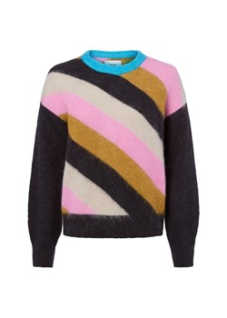 Nümph Damski sweter z dzianiny z alpaką i wełną - Nusuri Kobiety granatowy w paski ze sklepu vangraaf w kategorii Swetry damskie - zdjęcie 187680193