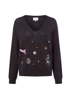 Nümph Damski sweter z dzianiny z zawartością alpaki - Nualmut Kobiety antracytowy jednolity ze sklepu vangraaf w kategorii Swetry damskie - zdjęcie 187680194