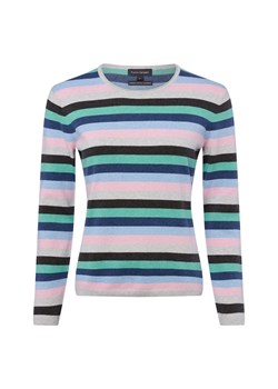 Franco Callegari Damski sweter z dzianiny z zawartością kaszmiru Kobiety turkusowy w paski ze sklepu vangraaf w kategorii Swetry damskie - zdjęcie 187680211