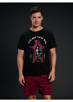 Sinsay - Bawełniana piżama z nadrukiem i kieszeniami - wielobarwny ze sklepu Sinsay w kategorii Piżamy męskie - zdjęcie 187680890