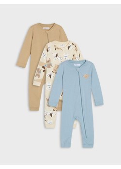 Sinsay - Bawełniany pajacyk 2 pack - kremowy ze sklepu Sinsay w kategorii Pajacyki - zdjęcie 187680892