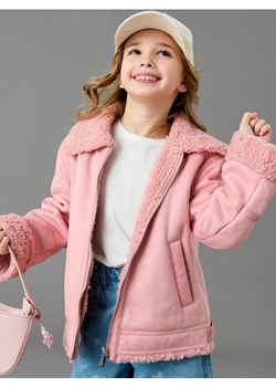 Sinsay - Sztuczny kożuch z kołnierzykiem - różowy ze sklepu Sinsay w kategorii Kurtki dziewczęce - zdjęcie 187680894