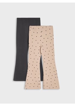 Sinsay - Prążkowane spodnie flare ze wzorkiem 2 pack - wielobarwny ze sklepu Sinsay w kategorii Spodnie dziewczęce - zdjęcie 187680912