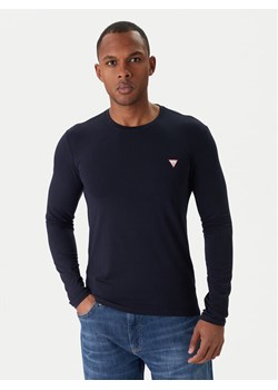 Guess Longsleeve M2YI28 J1314 Granatowy Slim Fit ze sklepu MODIVO w kategorii T-shirty męskie - zdjęcie 187681082