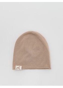 Reserved - Dzianinowa czapka z wiskozą - beżowy ze sklepu Reserved w kategorii Czapki dziecięce - zdjęcie 187681621